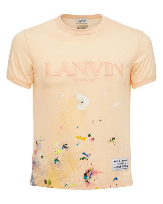 GALLERY DEPT X LANVIN Natural Relaxed Hand Painted Washed T-shirt for men