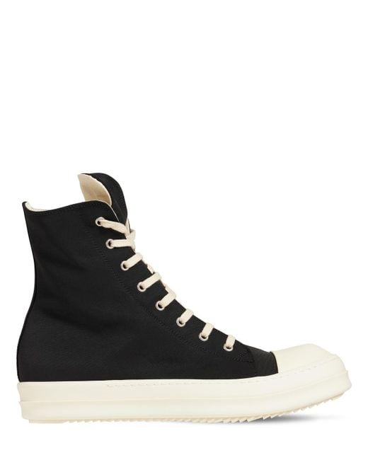 Rick Owens DRKSHDW Cotton & Nylon Faille High Top Sneakers in Black for ...
