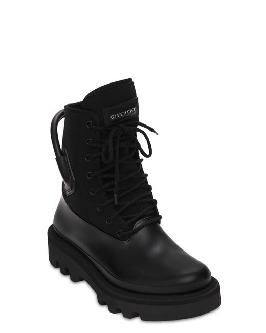 靴 SS2015 GIVENCHY Commando Boots Givenchy SS15 Contrast Lace Commando Boots - Ākaibu Store