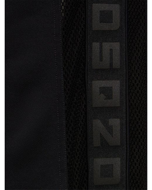 DSquared² Black Logo Cotton Blend Wide Sweatpants
