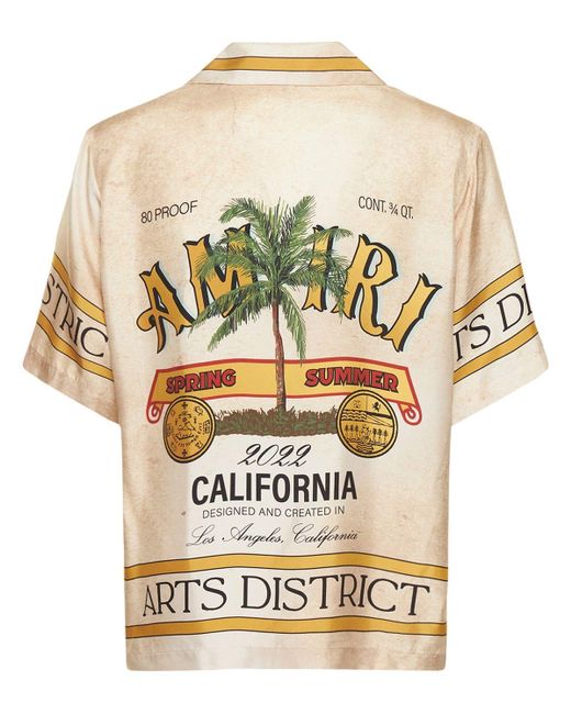 メンズ Amiri Rum Label シルクツイルシャツ | Lyst