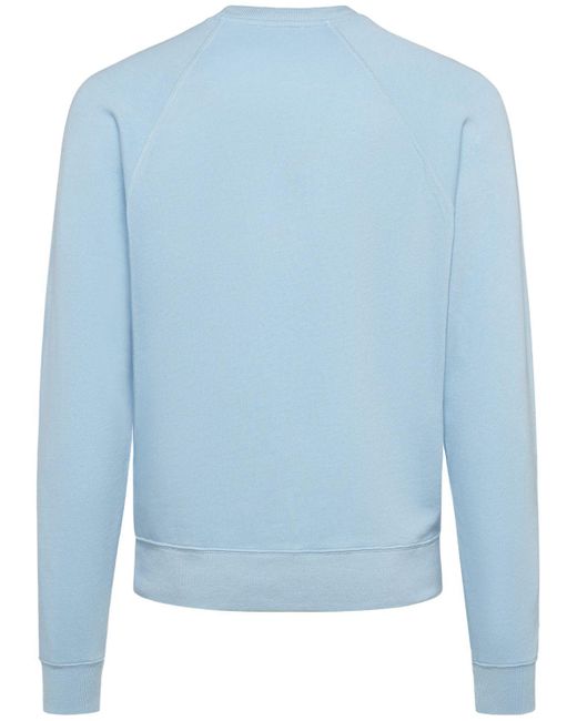 Tom Ford Blue Mélange Vintage Cotton Blend Sweatshirt for men