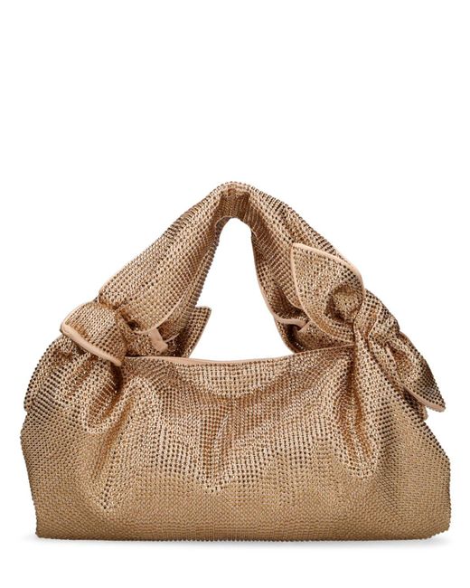 GIUSEPPE DI MORABITO Brown Crystal Top Handle Bag