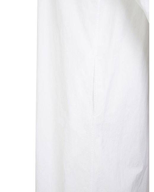 The Row White Izumi Poplin Long Shirt Dress