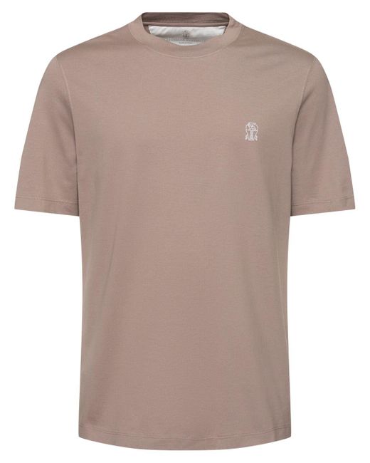 メンズ Brunello Cucinelli コットンジャージーtシャツ Multicolor