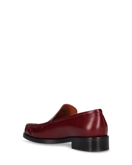 Acne Red Boafer Sport Leather Loafers for men