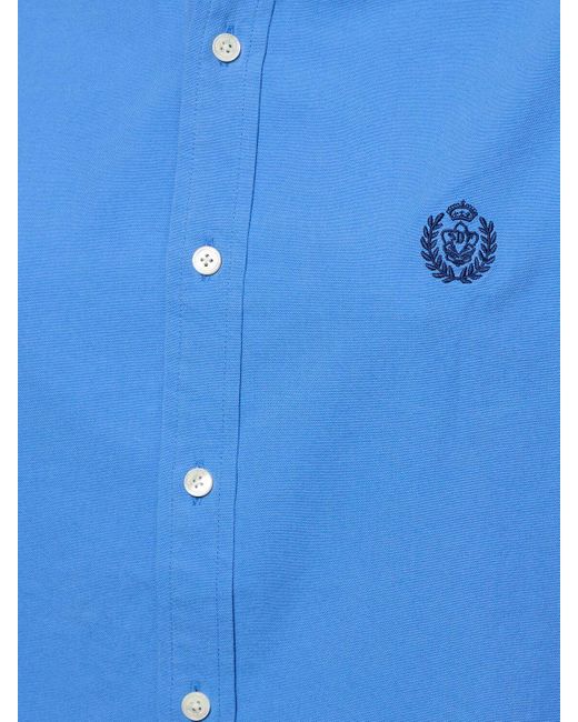 DUNST Blue Classic Cotton Boyfriend Shirt