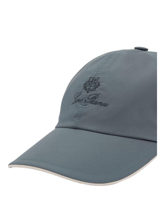 Loro Piana Gray Logo Embroidery Wind Storm System B Cap for men