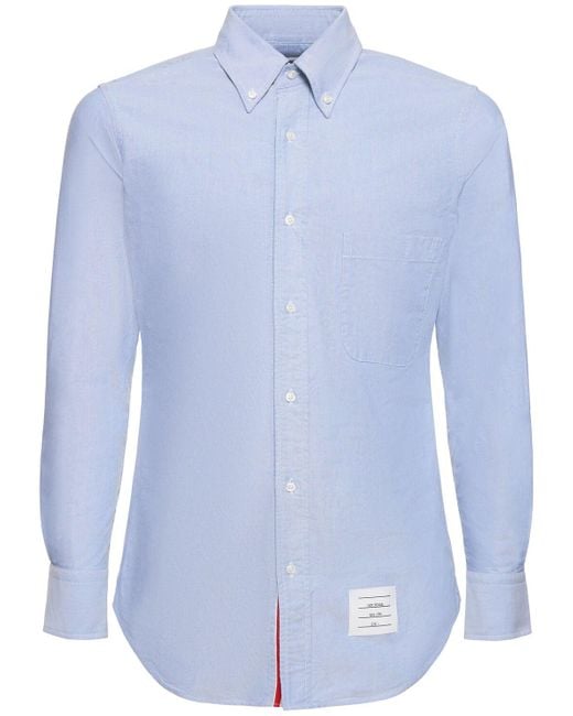 Thom Browne Klassisches Oxford-hemd Mit Knopfkragen in Blue für Herren