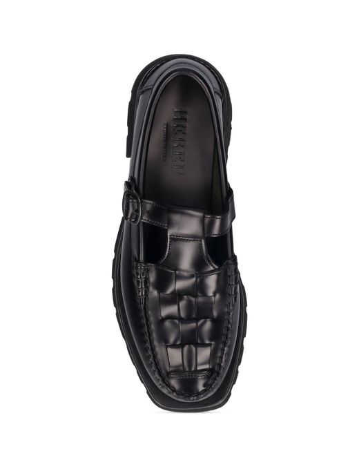 Hereu Black 25Mm Soller Sport Leather Loafers