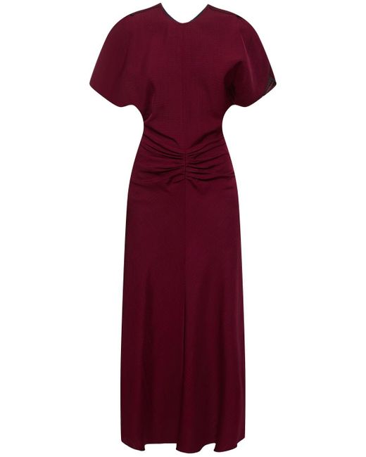 Victoria Beckham Red Long Burgundy Sm Dress