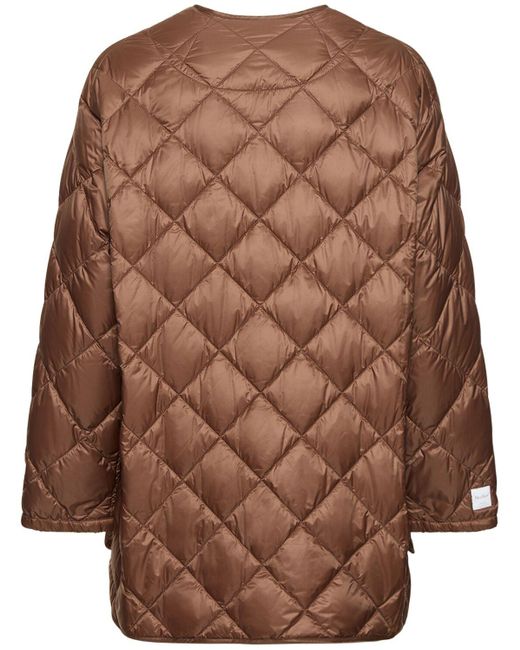 Max Mara Brown The Cube Csoft Quilted Down Jacket