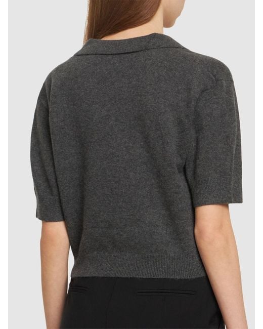 THE GARMENT Black Piemonte Cropped Cashmere Top