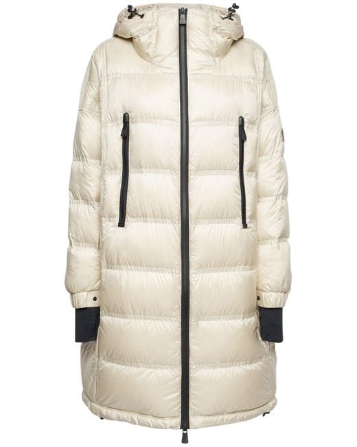 3 MONCLER GRENOBLE Synthetic Rochelair Nylon Down Long Parka in Beige ...