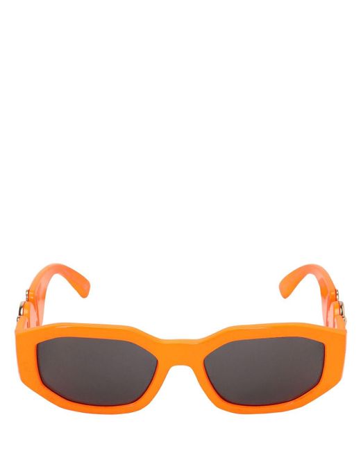Versace Orange Biggie Squared Sunglasses