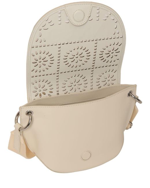 The medium banner clearance in perforated logo leather