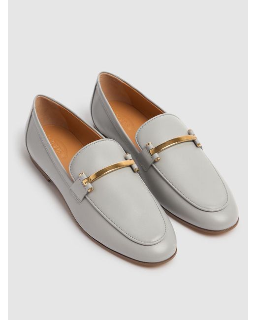 Tod's レザーローファー 10mm White