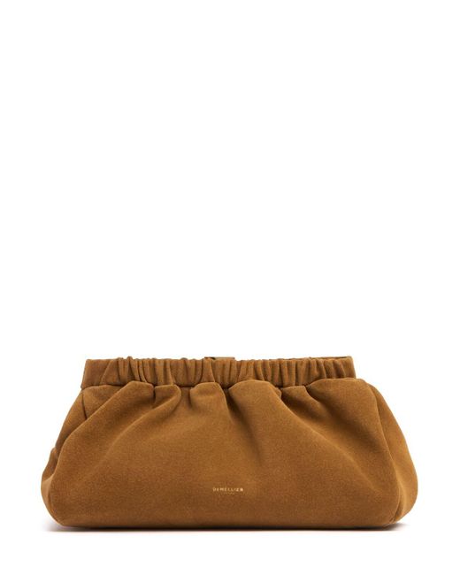 DeMellier London Brown The Miami Suede Clutch