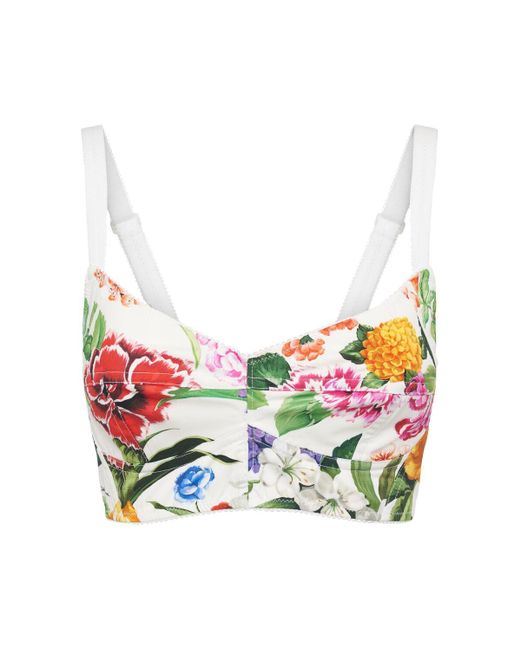 Dolce & Gabbana ポプリンビスチェトップ White