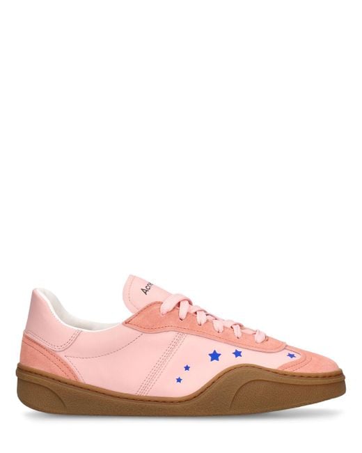 Acne Pink Bars Stars Leather Sneakers