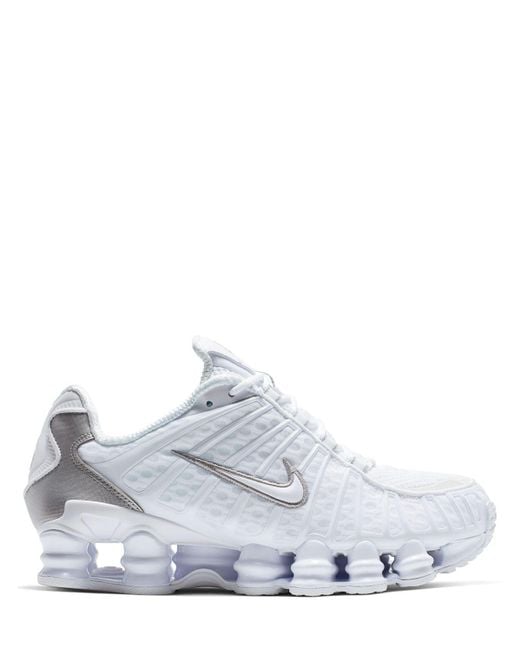 Nike White Sneakers "shox Tl"
