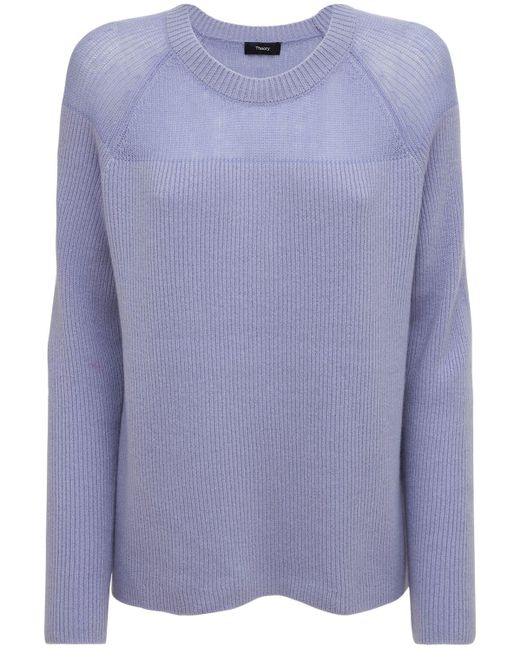 Theory Karenia Degradé Cashmere Sweater in Lilac (Blue) | Lyst