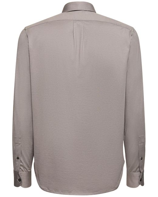 メンズ Tom Ford シルク&コットンシャツ Gray