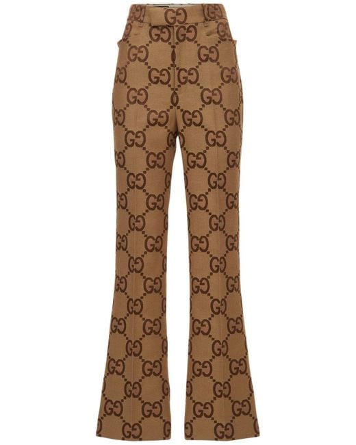 Gucci Multicolor Cotton Blend Jumbo Gg Straight Pants