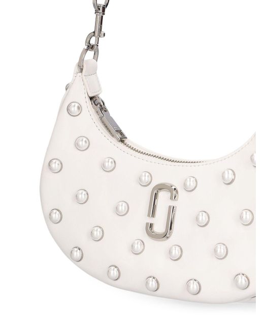 Marc Jacobs White The Small Curve Leather Shoulder Bag