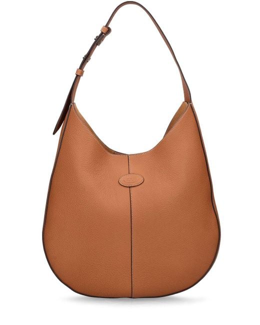 Tod's Brown Small Sacca Oboe Leather Bag