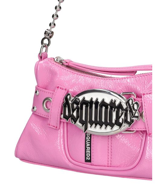 DSquared² Pink Schultertasche Aus Leder "gothic "
