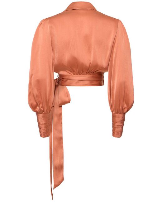 Blusa in seta di Zimmermann in Orange
