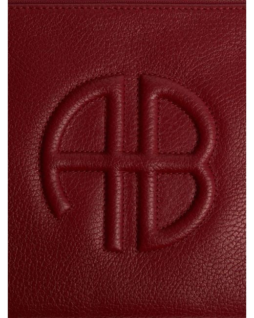 Anine Bing Red Schultertasche Aus Leder "lili"