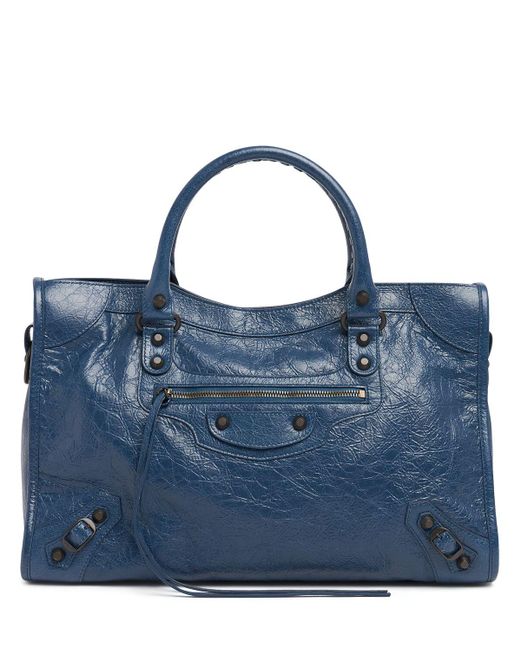 Balenciaga ミディアム Le City レザーショルダーバッグ Blue