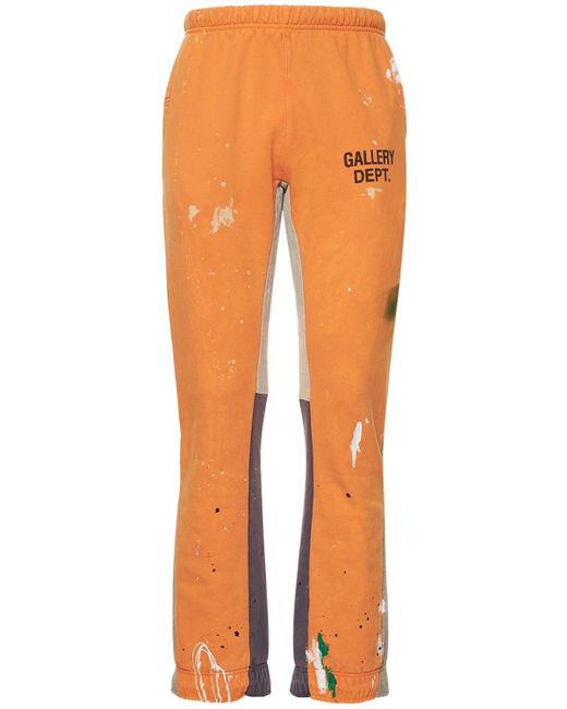 GALLERY DEPT. Orange Logo Flared Cotton Sweatpants for men