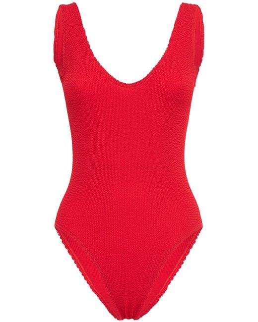 Bondeye Mara Poly Blend One Piece Swimsuit in Red Lyst