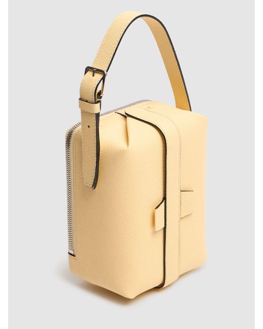 Valextra Natural Handtasche Aus Narbleder "new Tric Trac"