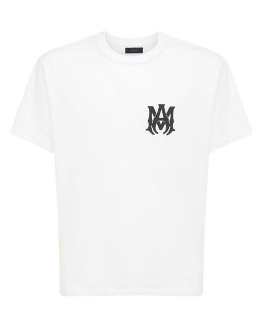 Amiri White Ma Cotton Jersey T-shirt for men