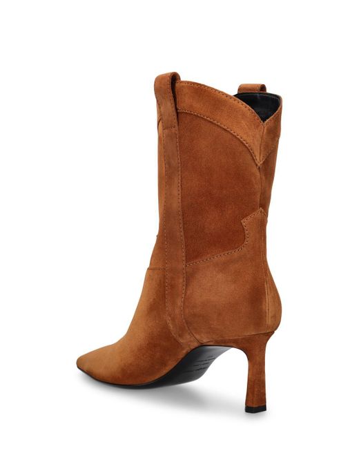 Sergio Rossi Brown 60Mm Leather Tall Boots