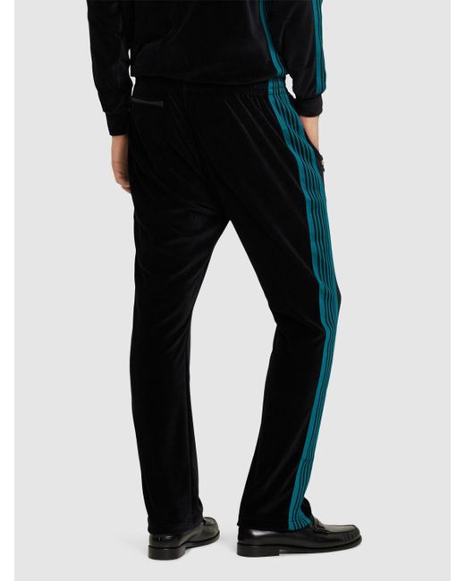 Pantalones deportivos de terciopelo Needles de hombre de color Black