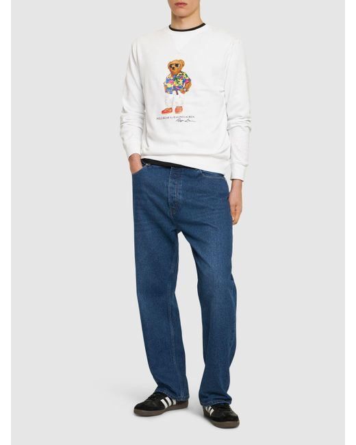 Polo Ralph Lauren White Cotton Blend Sweatshirt for men