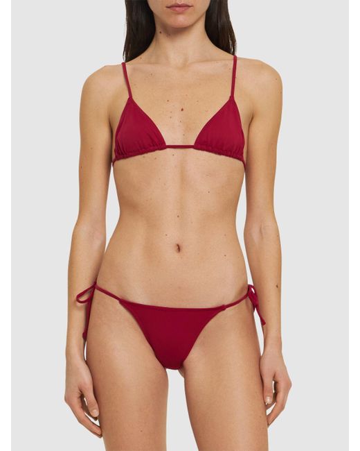 Tropic of C Red Equator Triangle Bikini Top