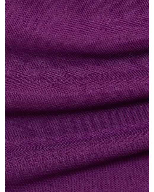 ANDAMANE Purple Paige High Slit Jersey Midi Skirt