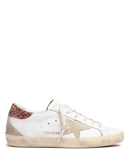 Baskets en cuir super-star 20 mm Golden Goose Deluxe Brand en coloris White
