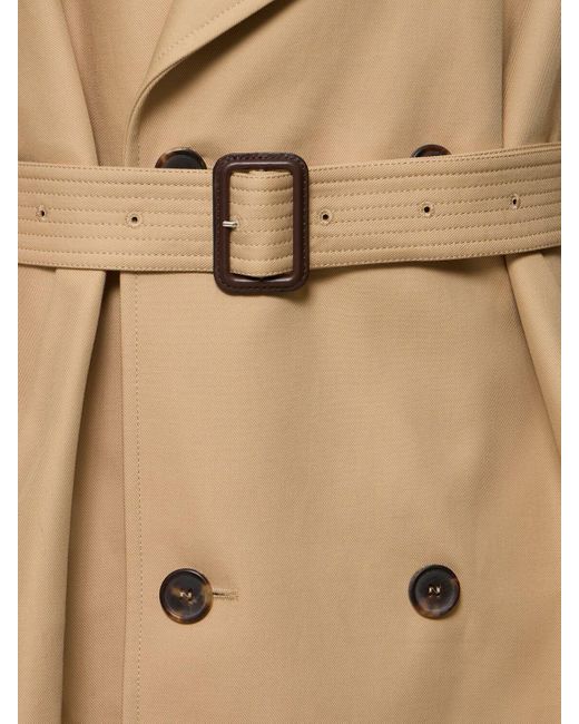 Wardrobe NYC Natural Cropped Cotton Trench Coat