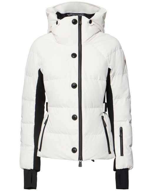 Moncler White Guyane Nylon Blend Short Down Jacket