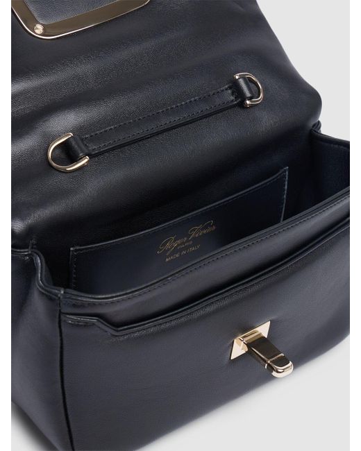 Roger Vivier Gray Damen Mini Schultertasche Aus Leder "Viv Choc“