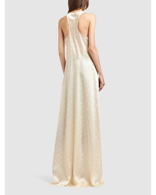 Balenciaga Natural Racer Back Viscose Gown