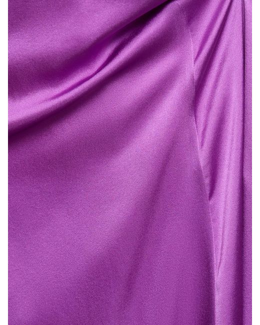 Forte Forte Purple Stretch Silk Satin Dress
