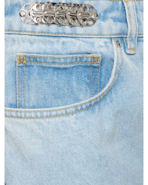 Rabanne ハイライズデニムストレートジーンズ Blue